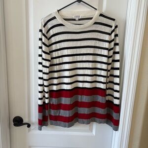 Charming Charlie Striped Sweater Size L Made in USA